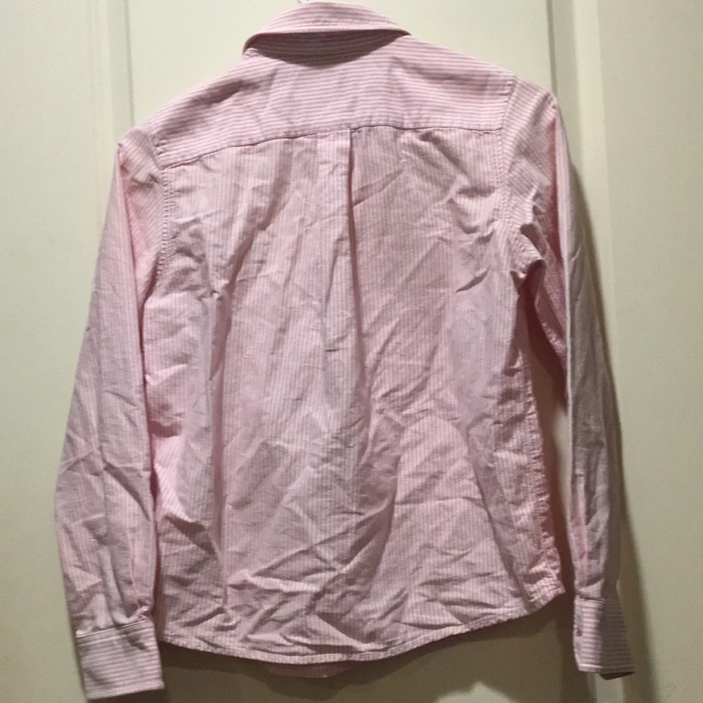 E-Land boys striped Button Down Collar long sleeves shirt size? EU 160/85 pink